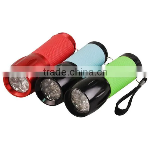 9LEDs Aluminum Torch Light Glow in the Dark