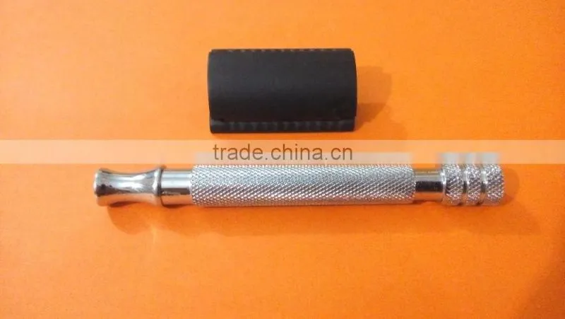 SimplyBeautiful Double Edge Long Handled Safety Razor - Chrome Finish