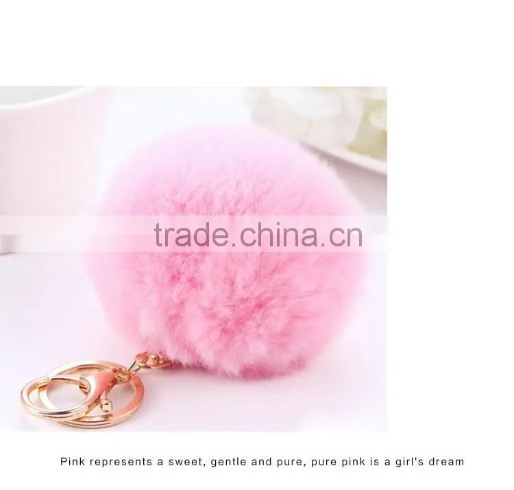 Plush ball key chain plush key chain , lovely hanging decoration,cheap key chains,cheap key chains,fur ball key chain