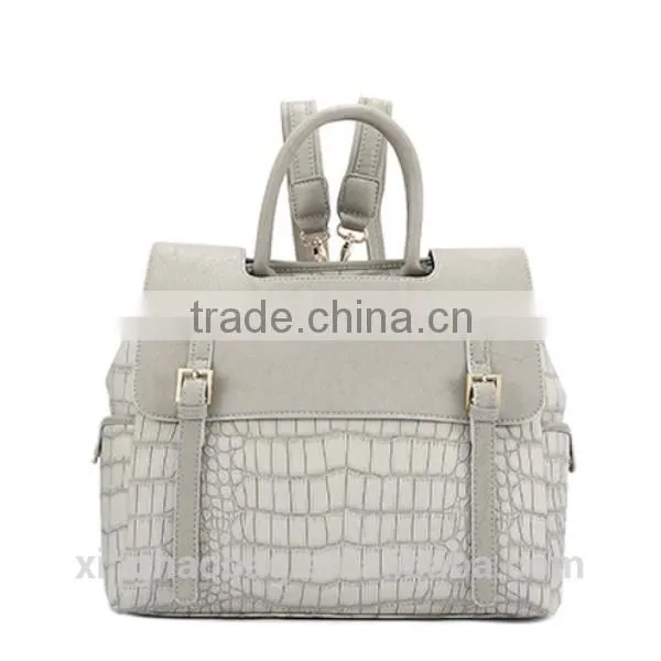 2015 The most popular trendy bag famous designer bag Crocodile leather backpack