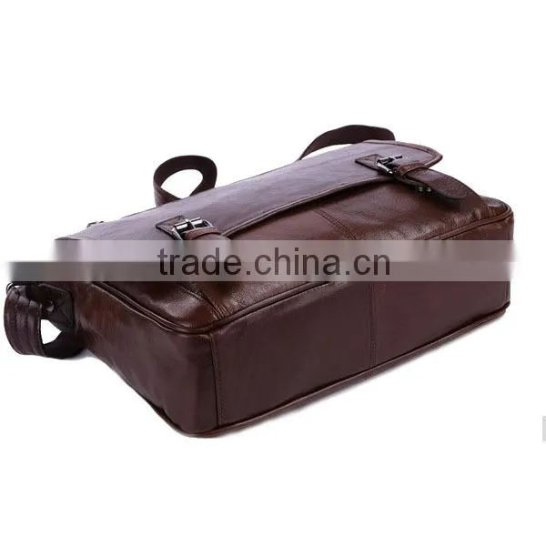 Online Shopping Leather Man Shoulder Bag for School