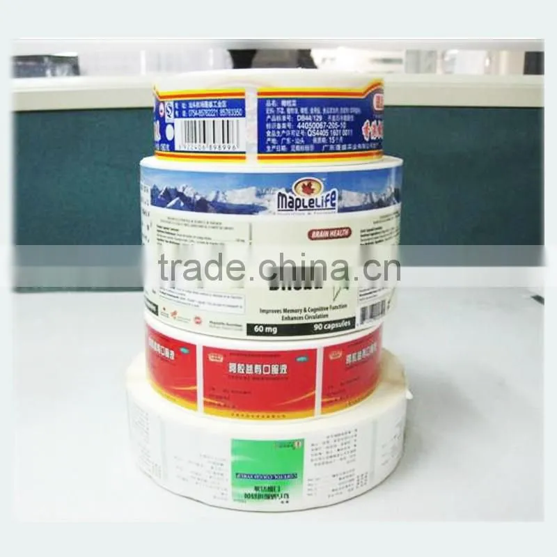 Color printed foods label
