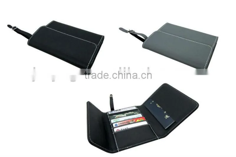 Folding PU passport holder