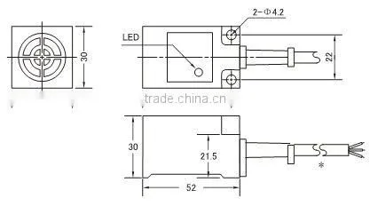 20mm two wire NC AC 90-250v square type proximity switch sensor TL-N20MY2