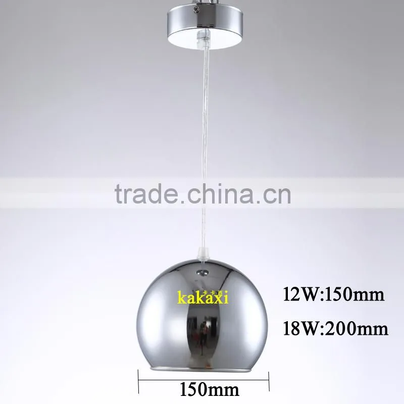 12W Apple LED Pendant Lights For Dining Room Lamp Plating Silver Color Creative LED Chandeliers