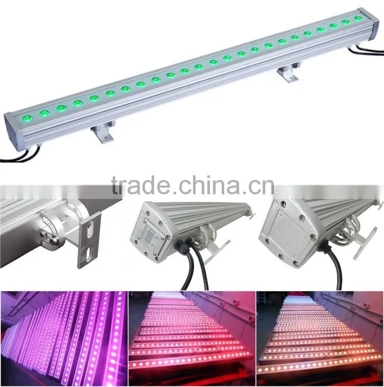 24x3watt waterproof rgb led wall washer 1.5m light