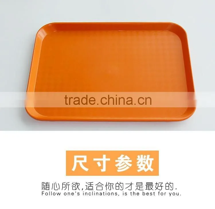 Plastic food serving tray