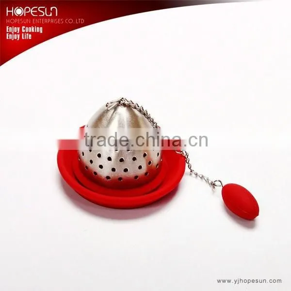 New design colorful silicone tea infuser with stainless steel