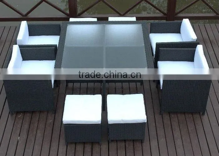 space saving rattan cube set