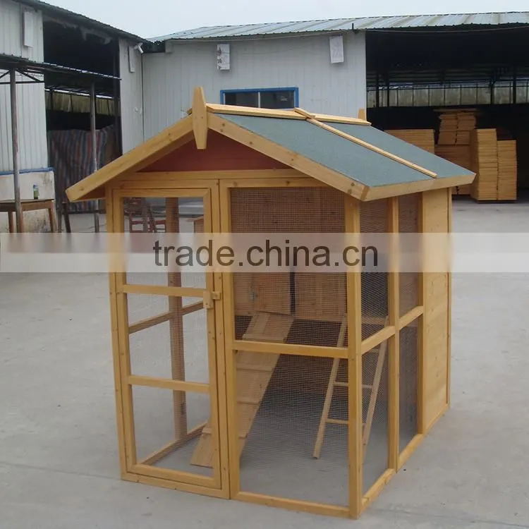 outdoor wooden prefab chicken coop