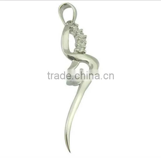 Hot wholesale plating rhodium sterling silver pendant