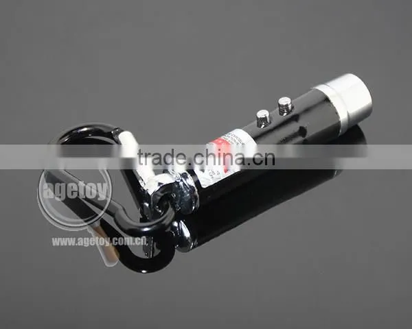 Aluminum Carabiner Personality UV Money Detector Electric Light Mini Flashlight Lamp LED Torch With Keyring
