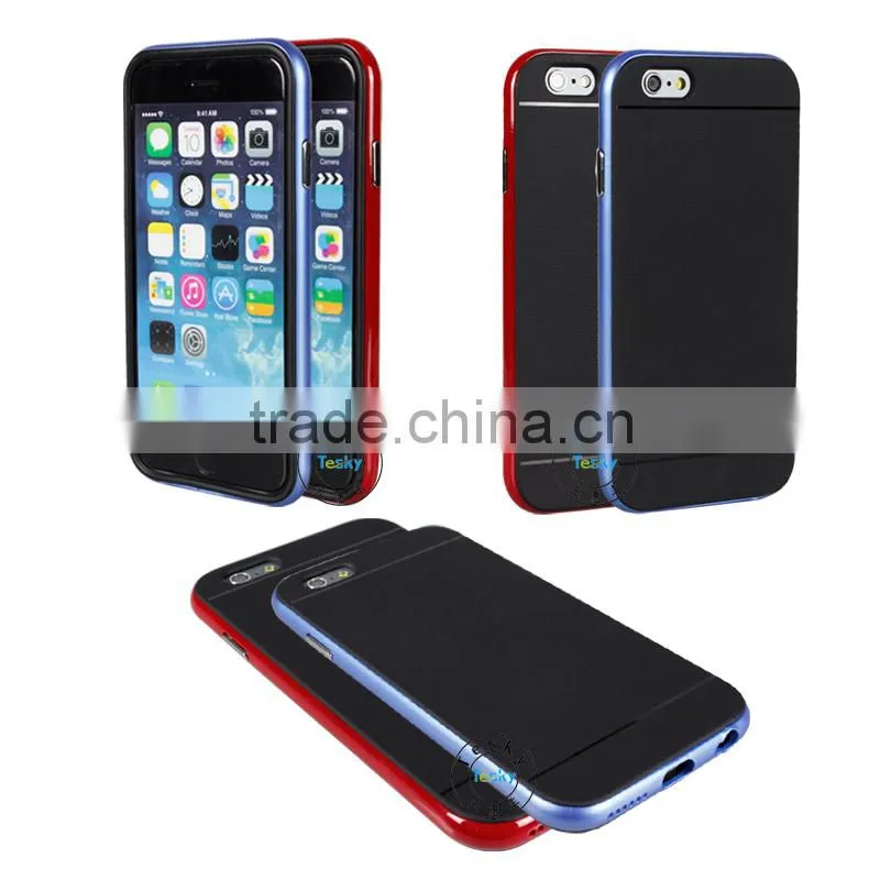 TPU back cover+aluminum bumper frame case for iphone6,aluminum cover for iphone 6