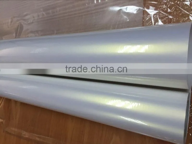 Best Selling 1.52*20m pearl chameleon white film for car sticker, white to gold car wrapping film