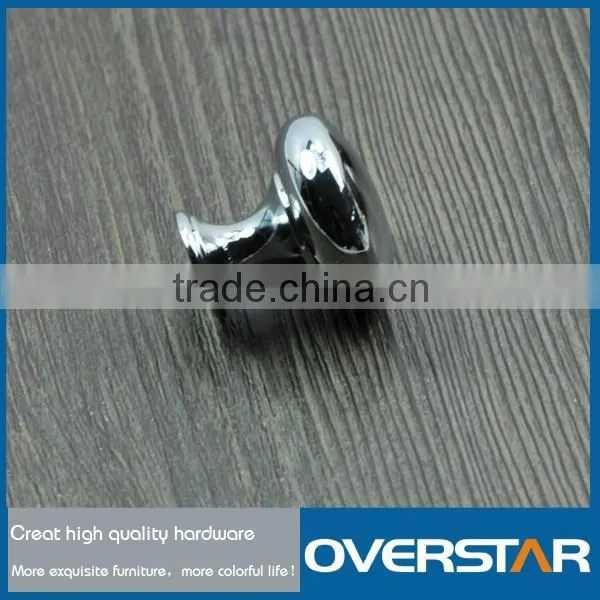 Modern Zinc Alloy Cabinet Hardware ,Satin Nickel Drawer Knob,Roundness Chrome Cabinet Knobs