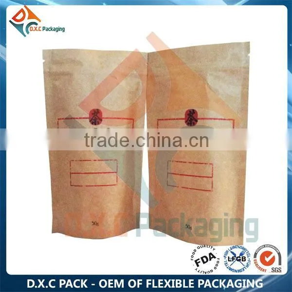 Plastic Food Packaging Zipper Stand Up Pouch Bag For Snack
