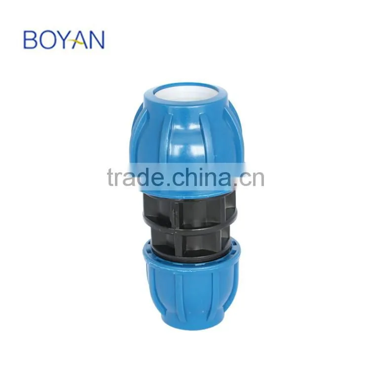 PP compression quick pipe fitting coupling reducer