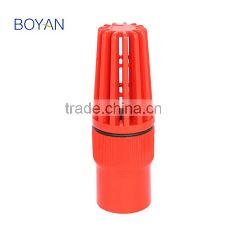 China suppliers Red PVC 20mm-160mm Plastic pump Foot Valve