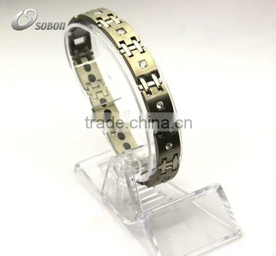 Pure titanium bracelet with pure germanium dots