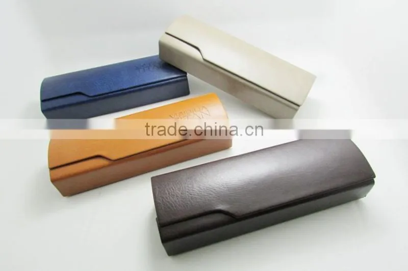 Custom PU leather fancy personalized Folding Reading Glasses Case from China factory