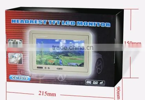 Chelong 7" Thin Display Headrest TFT LCD Monitor