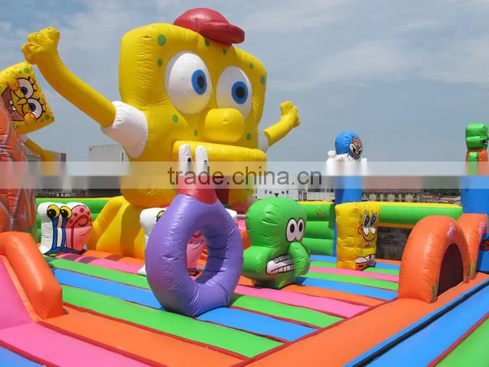 Russia model amazing Spongebob inflatable trampolines from China