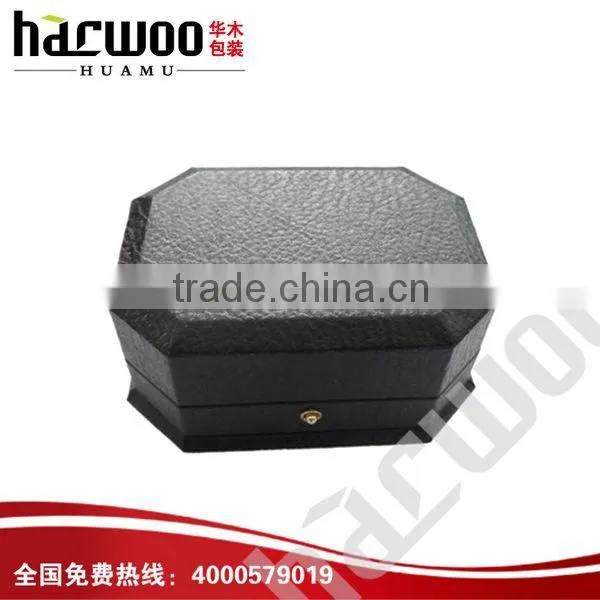 Black Leather cufflink storage case --factory manufactural