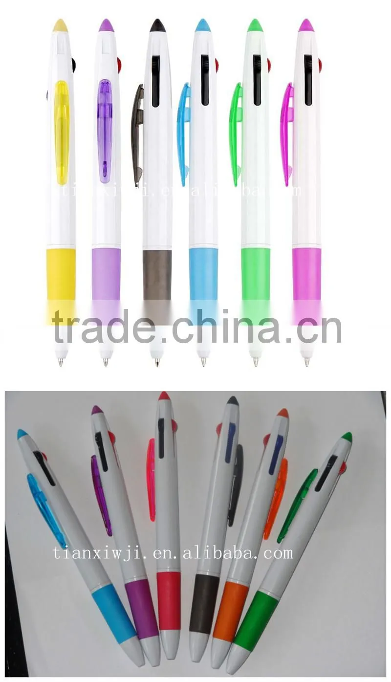 hot selling promonitional plastic 3 color pen for Japan market