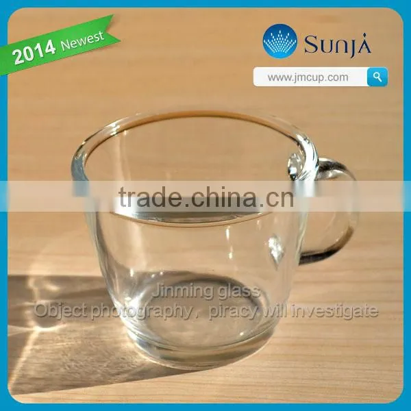 Espresso glass cups of coffee for bars custom cups clear glass mug with handle latte glass cups of coffee for bars