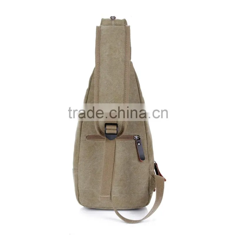 High quality mens long shoulder strap bag and canvas chest bags