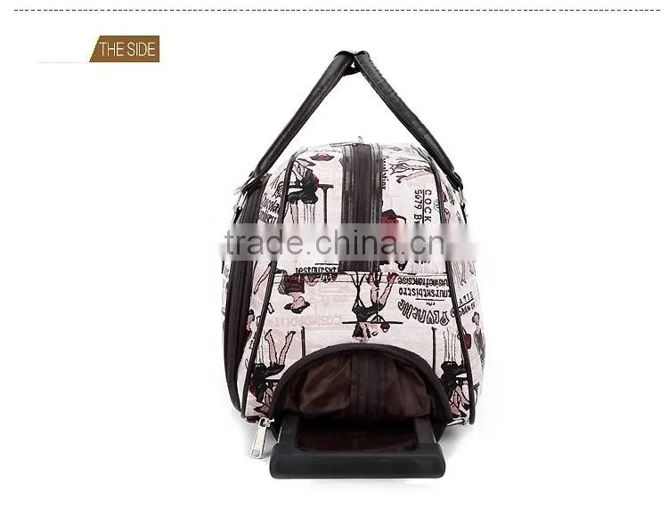 Fashionable colourful travel trolley luggage bag travel world luggage trolley bag