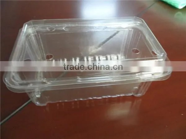 PET / PVC plastic fruit packaging box for grape