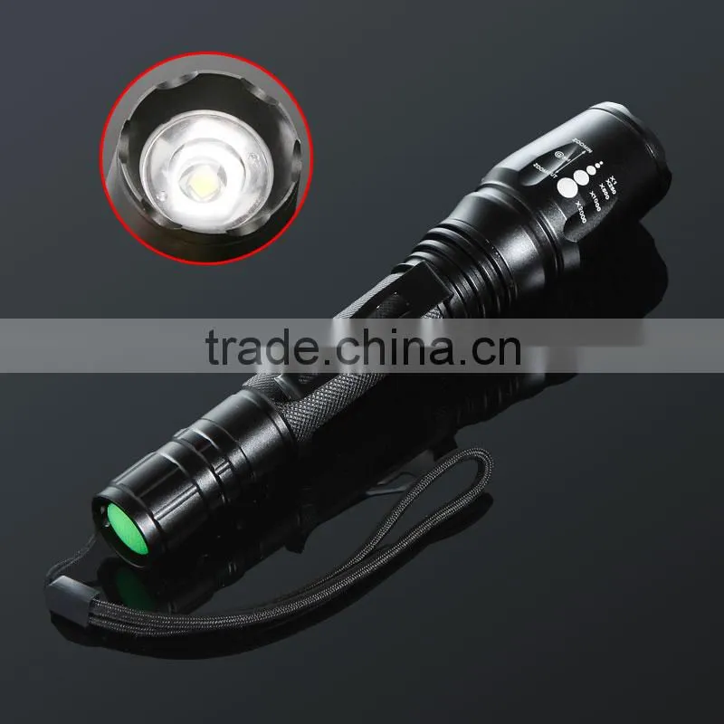 2000LM Adjustable Focus Beam CRE E T6 LED Flashlight Torch light Rechargeable 5 Mode