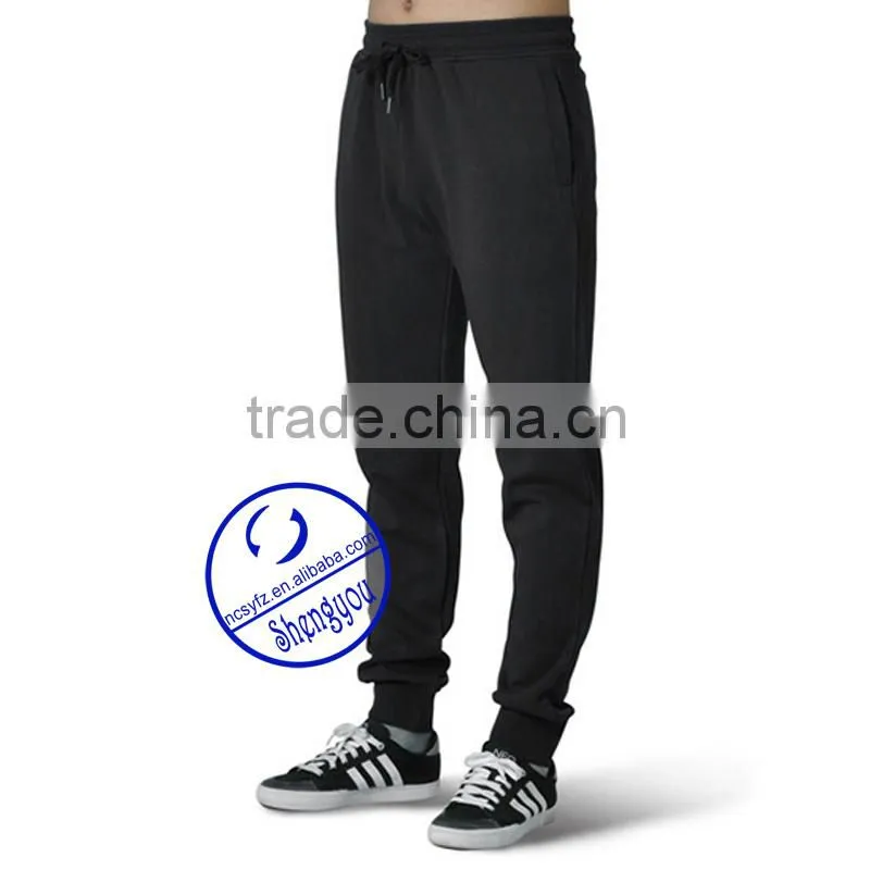 Wholesale 100% cotton custom jogger sweatpants for men