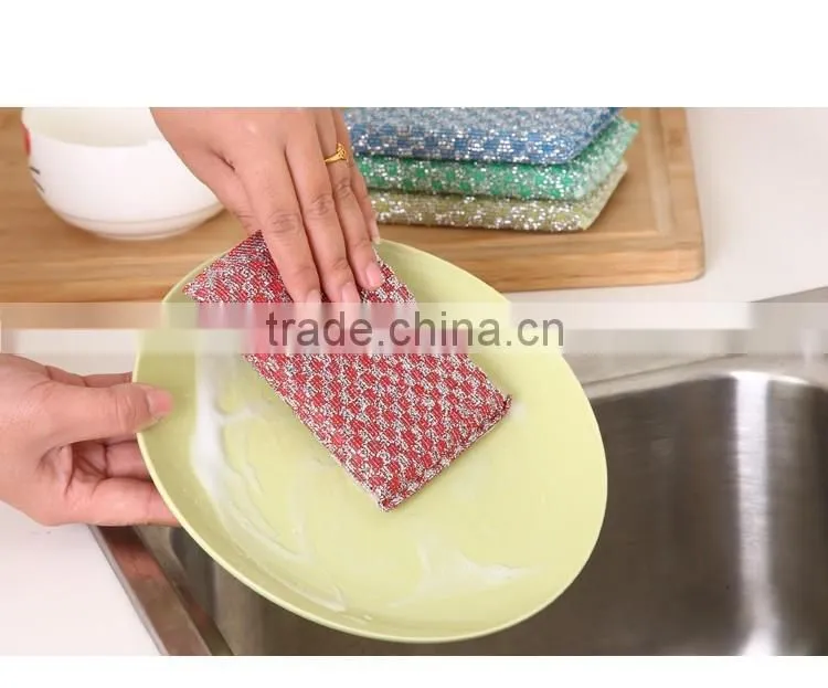 Plastic foam abrasive ktichen sponge