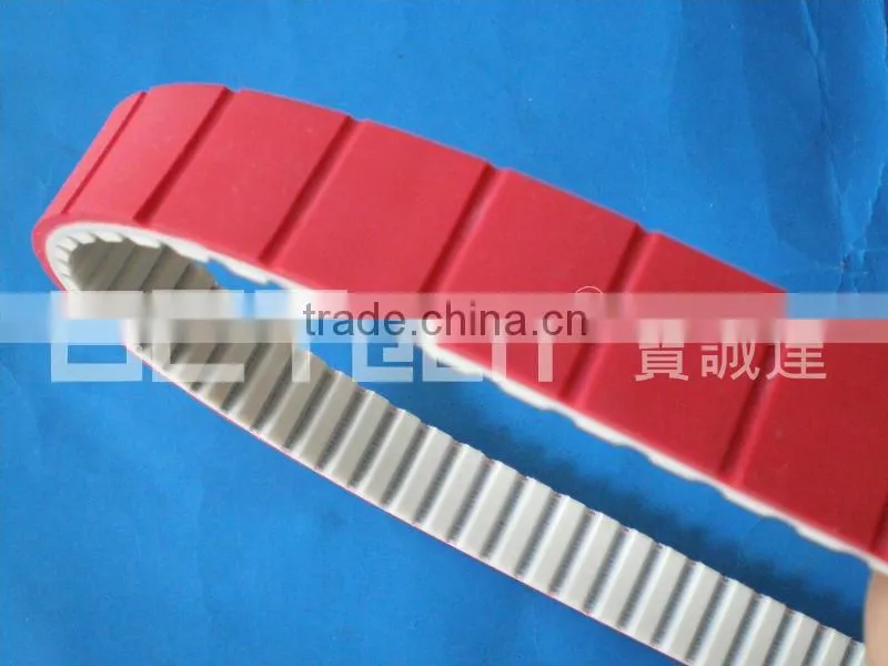 Timing belt with rubber&grooving
