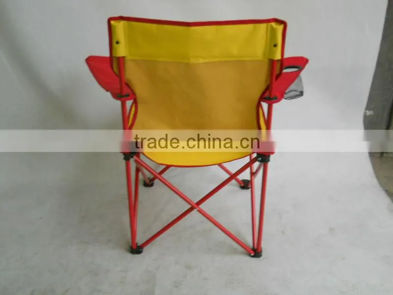 Folding Cheap Yellow Camping Chair With Cup Holder -- Hot Promotion Item