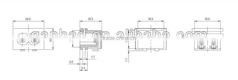 C8 IEC Power Socket &IEC60320 UL498 AC inlet power socket