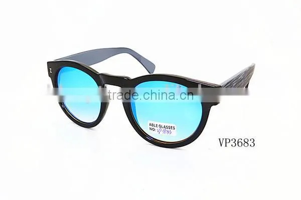lady colorful Injection round sunglasses