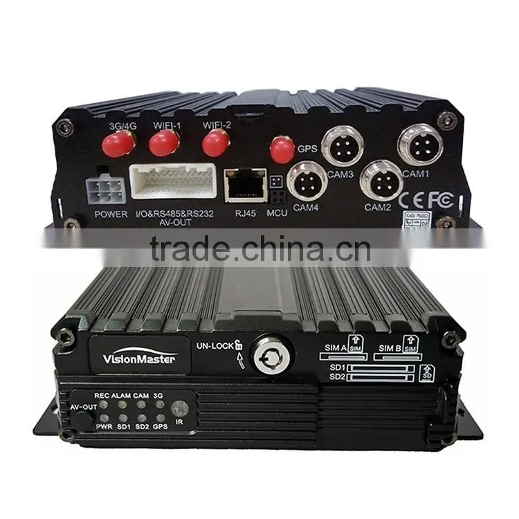 4 channel car mobile dvr 4g/3g andriod apple support