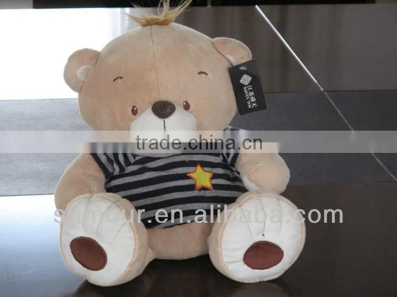 Hatted Stuffed Bear with a big pink heart & plush toys