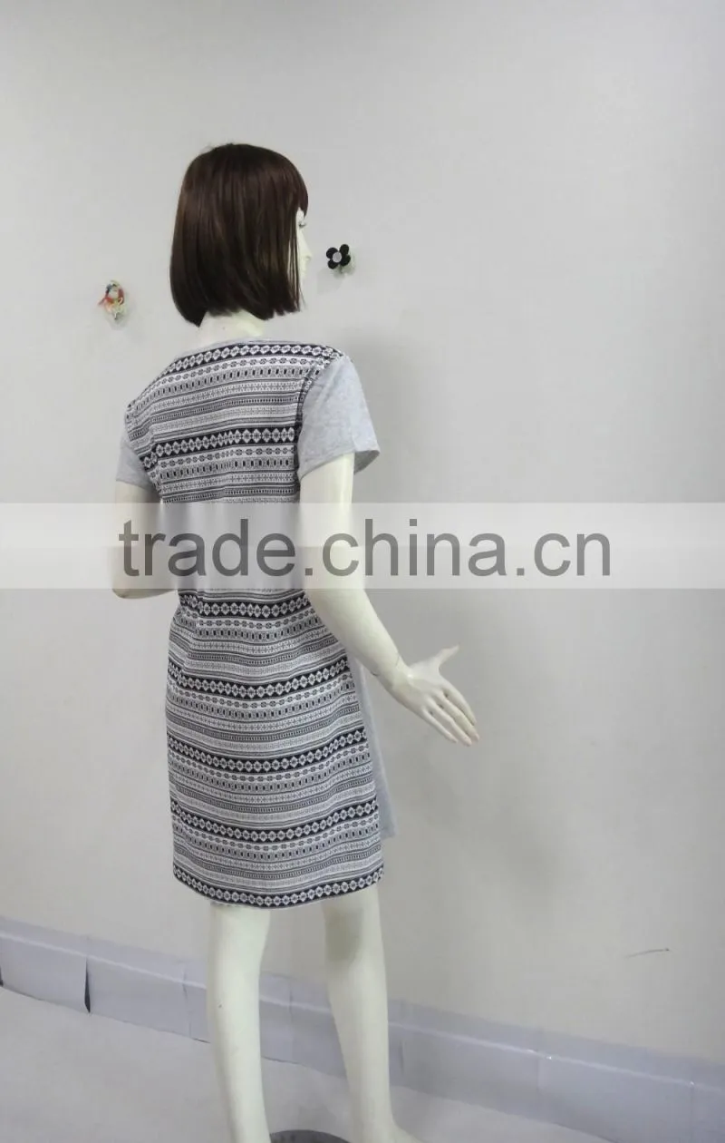 Grey contracted bowknot nightgown women