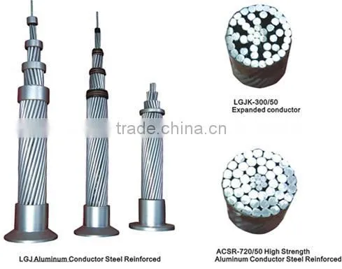 acsr conductor Aluminium stranded conductors Aluminum Conductor Steel Reinforced ACSR Overhead aerial cable