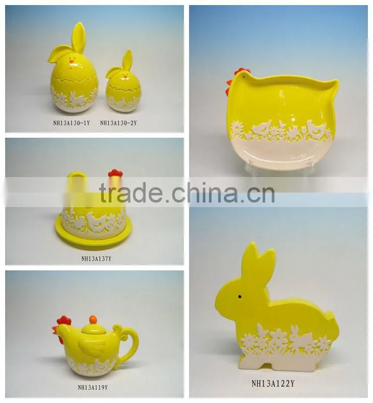 delicate ceramic teapot glazed blue