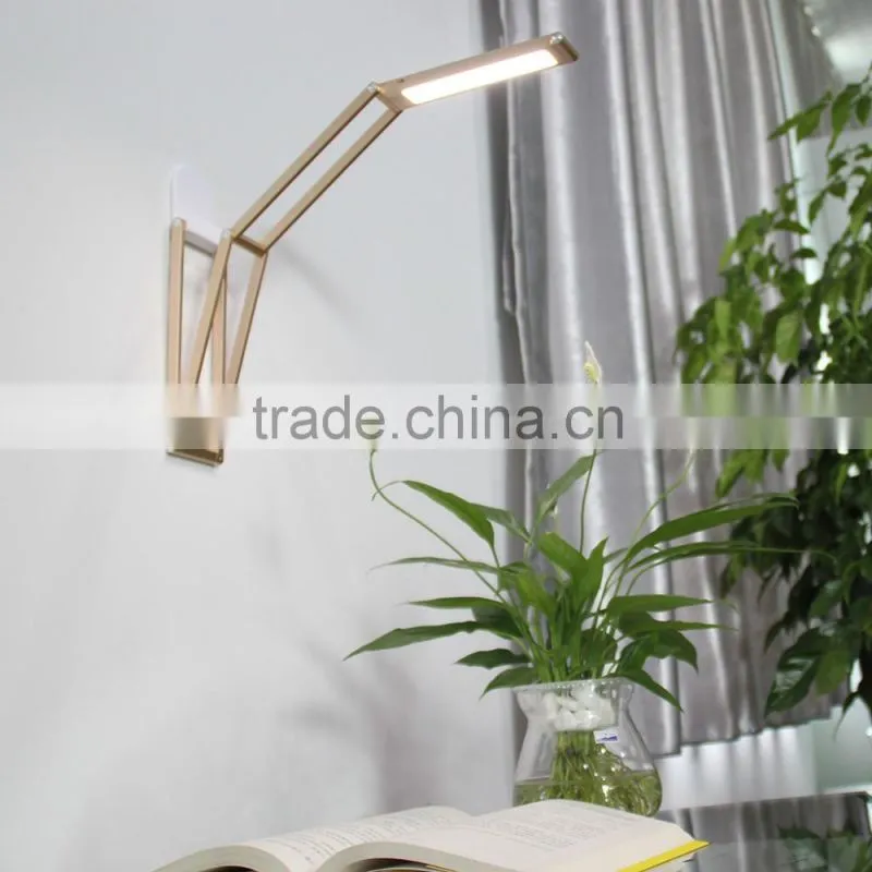 Home Energy Saving Aluminuim Alloy Foldable Mini LED Desk Lamp for reading,working,typing
