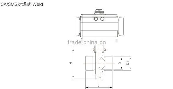 LPC12 series Sanitary Butterfly Valve Stainless Steel Buttery Valve