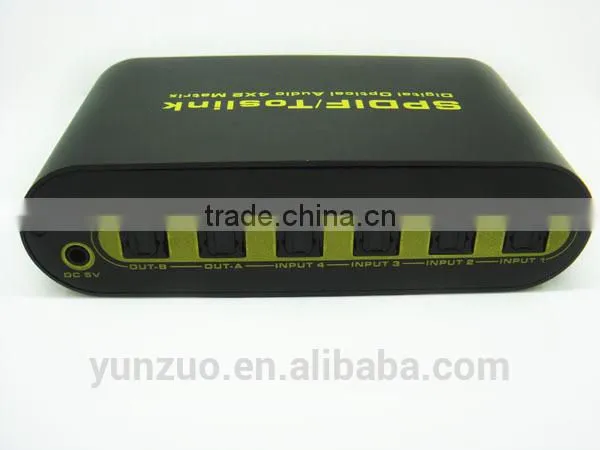 New arrival Optical Spdif / Toslink Digital Audio 4x2 True Matrix + Remote Control
