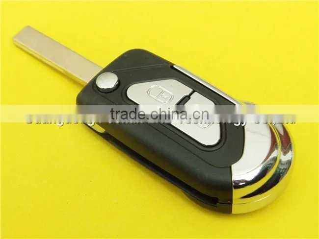 New Arrival Peugeot remote key for Peugeot 407 flip key 2 button car key shell blanks case