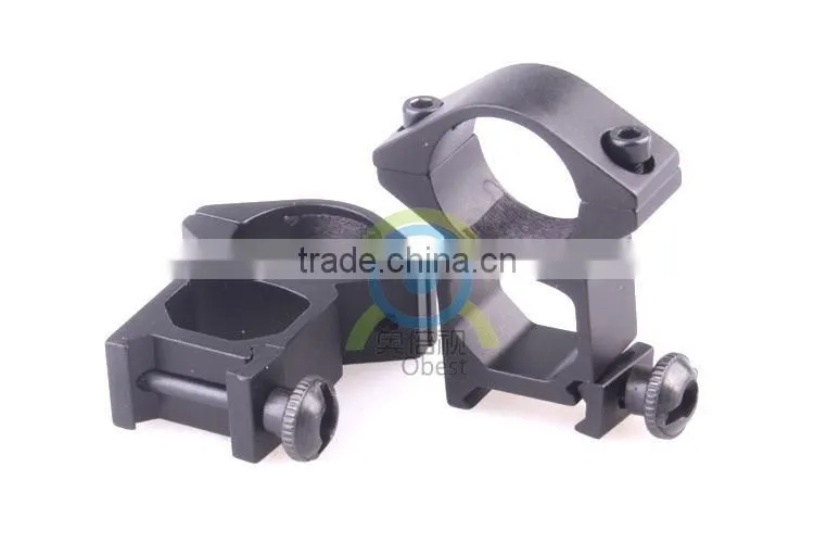 2 x High Profile See Through 25.4mm Scope Rings 21mm Picatinny Weaver Rail Mount