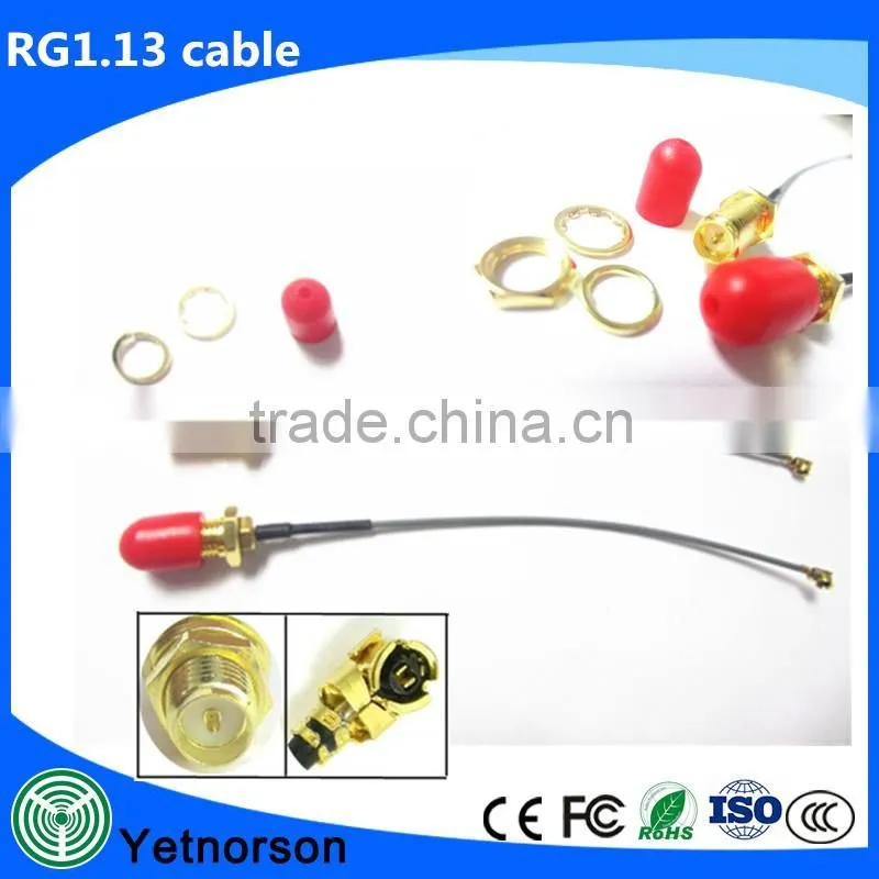 factory supply rf coaxial cable with RG 1.13 cable and SMA connector rf jumper cable adaptor